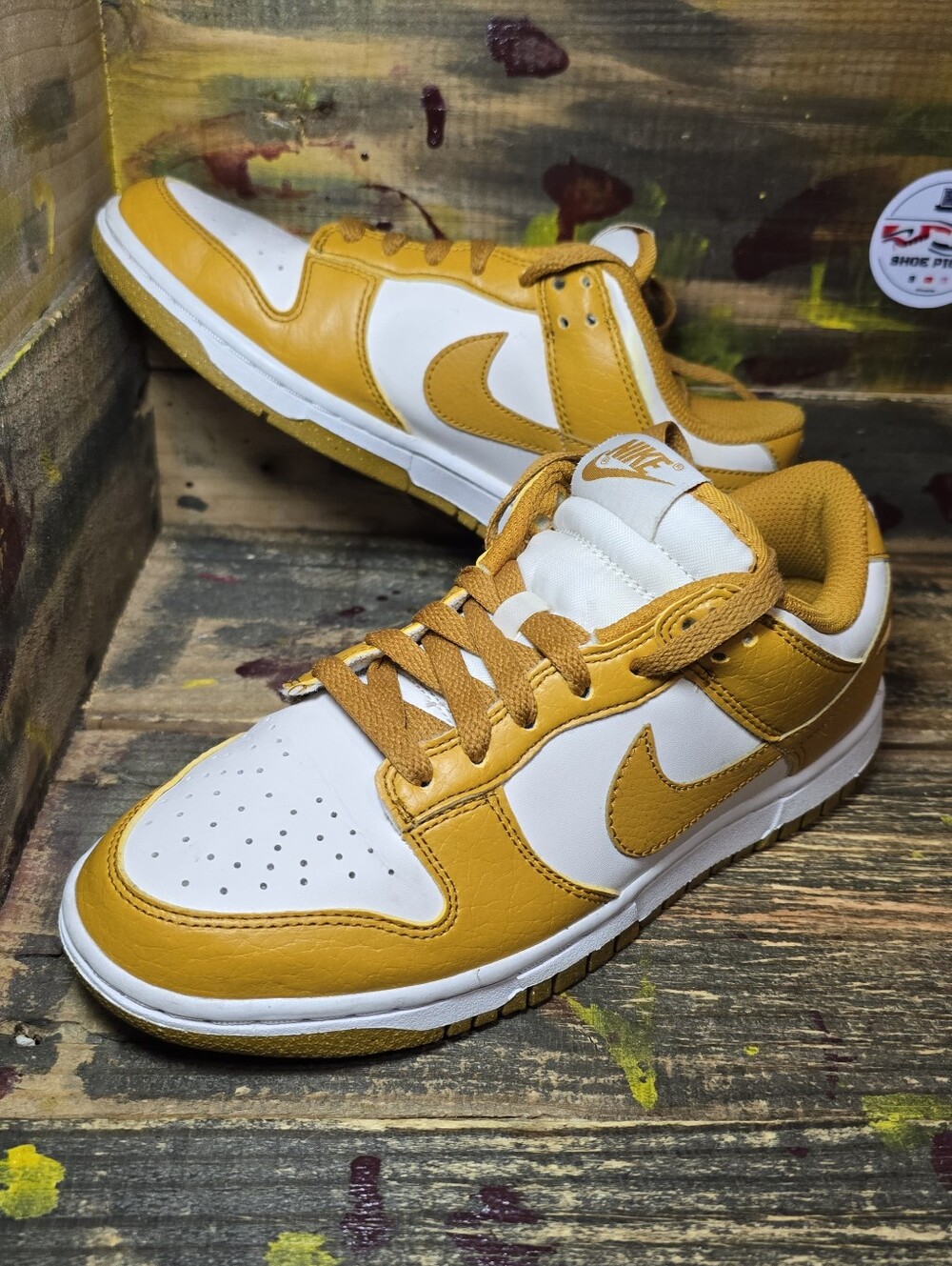 Women’s Nike Dunk Low Next Nature Gold Phantom size 6 used DN1431-001